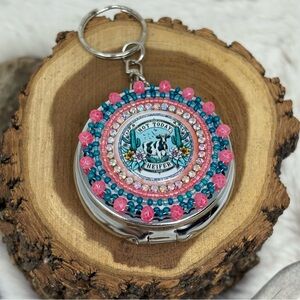 Beaded Pill Box Keychain